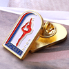 NO MOQ GOLD PLATED METAL PIN PIN Topi Topi Disesuaikan Pin Soft Enamel Sport Dance Graduation Enamel Pins Custom
