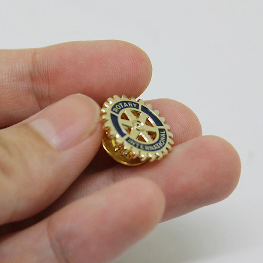 Custom Metal Borong Antarabangsa Drehs Tift Soft Enamel Rotary Club Badge Pin