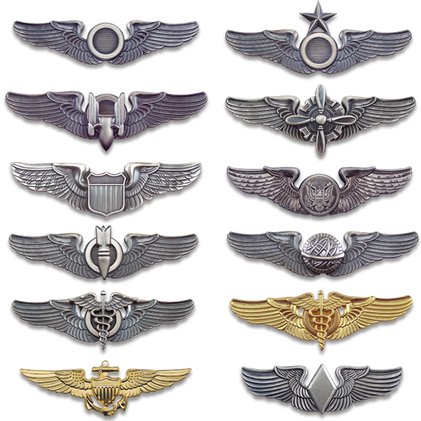Custom Logam Pin 3D Custom Metal Pilot Wings Pin Badge