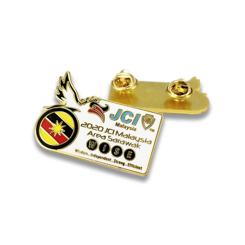 Custom Gold Sport Souvenir Metal Honor Badge Sefety Pin